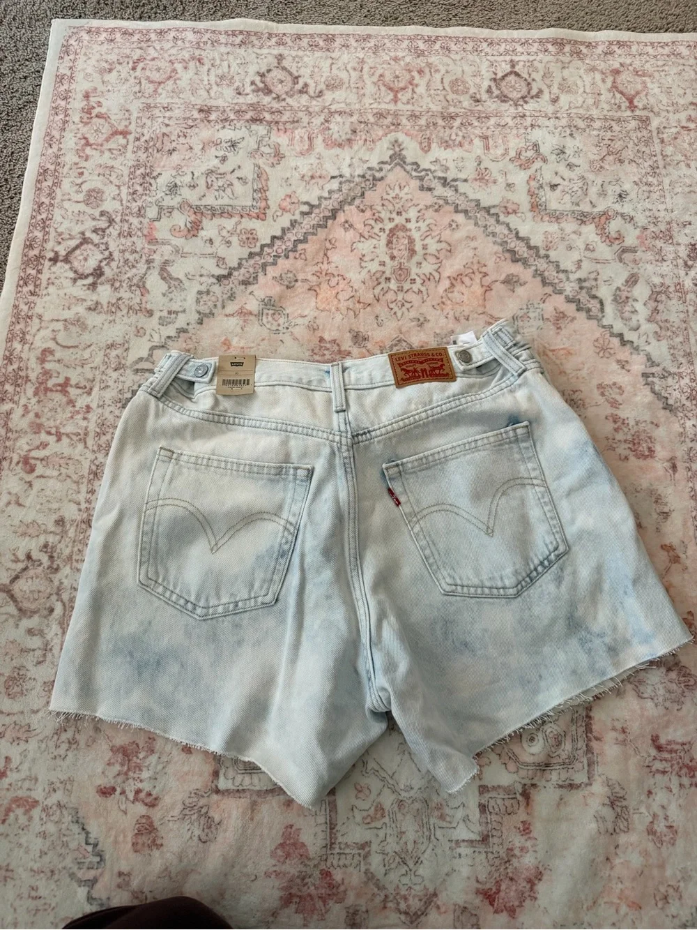 Levi's Light Blue High-Rise Denim Shorts